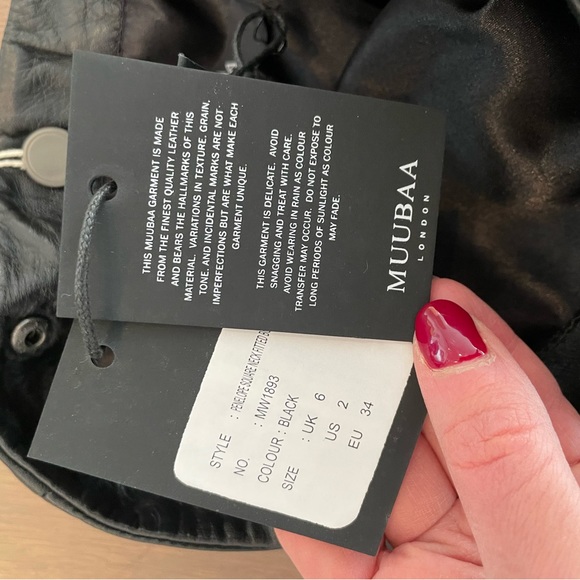 NWT Muubaa London leather mini dress. Convertible dress with removable straps. - Picture 7 of 9